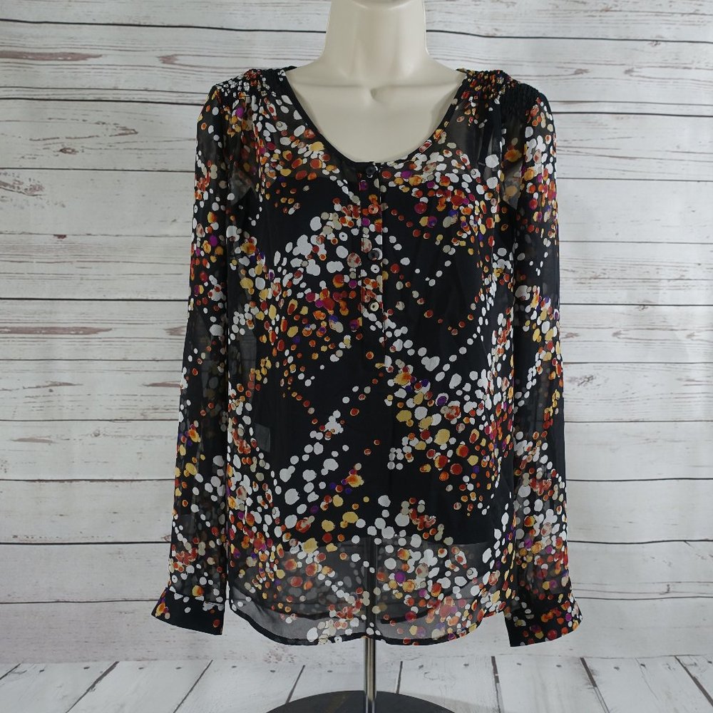 Daniel Rainn Roll Tab Sleeve Blouse Petite